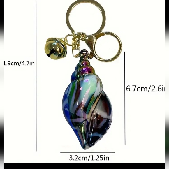 Acrylic Seashell Keychains/Purse Charms, NWT - Picture 2 of 6